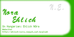 nora ehlich business card